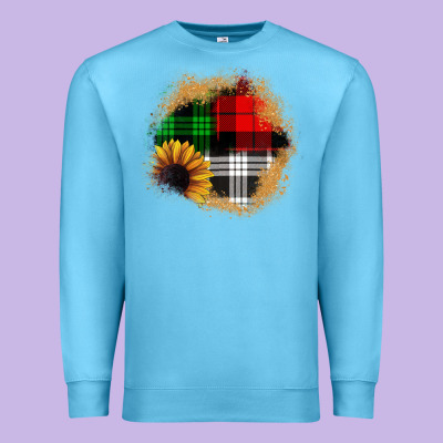 Sunflower Christmas Patch3 Premium Sweatshirt Designed By Jahusdesignshop