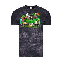 Cloud Black St. Patrick's Day farm animal truck Vintage Tee - FaDigitalArtStudio