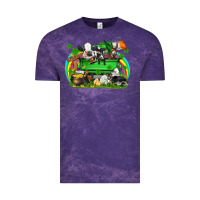 Cloud Purple St. Patrick's Day farm animal truck Vintage Tee - FaDigitalArtStudio