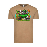 Vintage Coffee St. Patrick's Day farm animal truck Vintage Tee - FaDigitalArtStudio