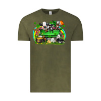 Vintage Olive St. Patrick's Day farm animal truck Vintage Tee - FaDigitalArtStudio