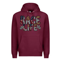 Burgundy race life Premium Hoodie - RacoonDesign