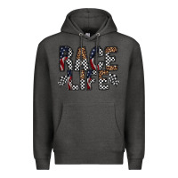 Charcoal Heather race life Premium Hoodie - RacoonDesign