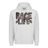 Dove Grey race life Premium Hoodie - RacoonDesign