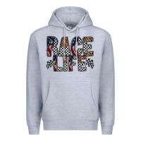 Heather Grey race life Premium Hoodie - RacoonDesign