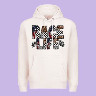 Race Life Premium Hoodie Designed By Racoondesign