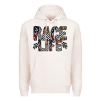 Pale Pink race life Premium Hoodie - RacoonDesign