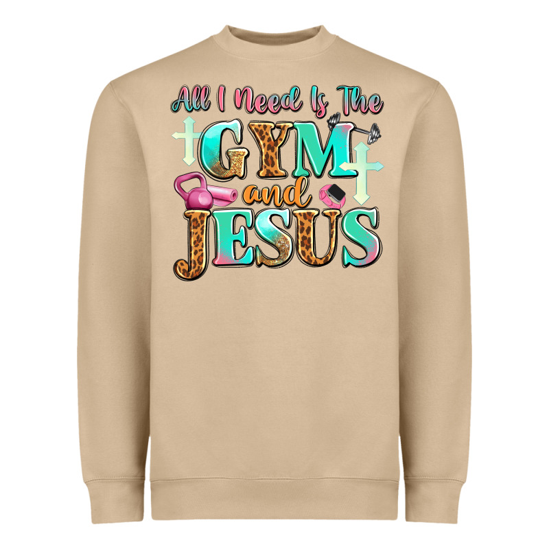 All I Need Is The Gym And Jesus Heavyweight Sweatshirt by JahusDesignShop | Teevron