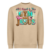 Mushroom all i need is the gym and jesus Heavyweight Sweatshirt - JahusDesignShop