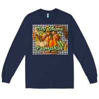 Navy hey there pumpkin mouse pad Long Sleeve Tee - BundleAndBundleShop