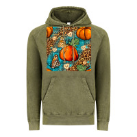 Pumpkin And Butterfly Seamless Pattern Vintage Hoodie | Teevron