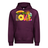 Mauve Wine love pineapple Urban Hoodie - RanaPortraitStore