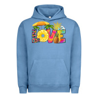Pigment Pebble Blue love pineapple Urban Hoodie - RanaPortraitStore