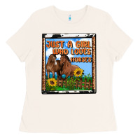 Bone western just a girl who loves horses Ladies Tee - OliviaCreatesArt