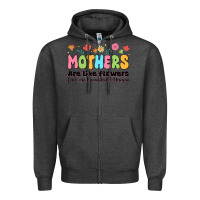 Charcoal Heather mothers are like flowers Zipper Hoodie - JahusDesignShop