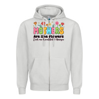Dove Grey mothers are like flowers Zipper Hoodie - JahusDesignShop