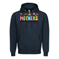 Navy mothers are like flowers Zipper Hoodie - JahusDesignShop