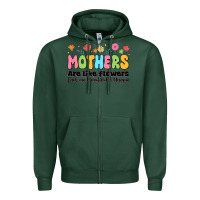 Sports Green mothers are like flowers Zipper Hoodie - JahusDesignShop