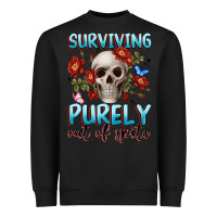 Black surviving purely out of spite Heavyweight Sweatshirt - JahusDesignShop