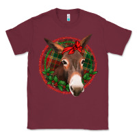 Burgundy Christmas donkey with bandana Classic Tee - Jasminsmagicworld