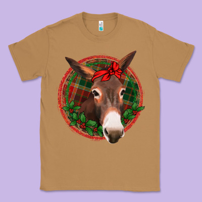 Christmas Donkey With Bandana Classic Tee Designed By Jasminsmagicworld