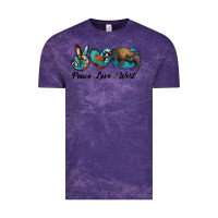 Cloud Purple peace love west bison Vintage Tee - RanaPortraitStore