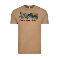 Vintage Coffee peace love west bison Vintage Tee - RanaPortraitStore