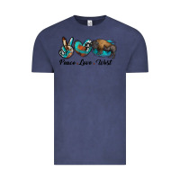 Vintage Denim peace love west bison Vintage Tee - RanaPortraitStore