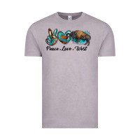 Vintage Zinc peace love west bison Vintage Tee - RanaPortraitStore
