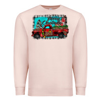 Pale Pink truck merry christmas Premium Sweatshirt - JahusDesignShop
