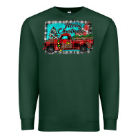 Sports Green truck merry christmas Premium Sweatshirt - JahusDesignShop