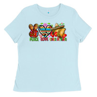 Baby Blue Peace love cinco de mayo Ladies Tee - FaDigitalArtStudio