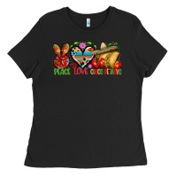 Black Peace love cinco de mayo Ladies Tee - FaDigitalArtStudio