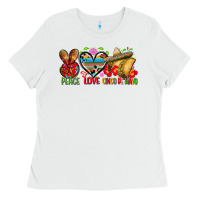 White Peace love cinco de mayo Ladies Tee - FaDigitalArtStudio