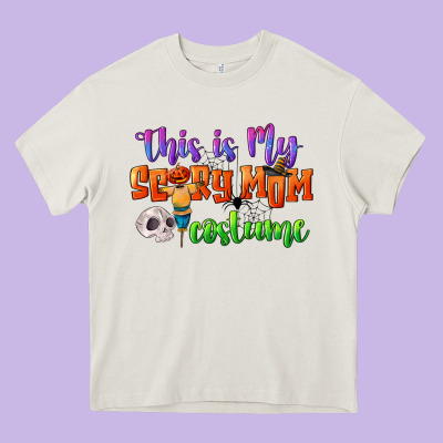 This Is My Scary Mom Costume Heavy Core Tee Designed By Cowgirlartshop