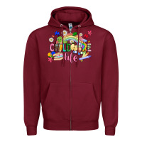 Burgundy childcare life Zipper Hoodie - JahusDesignShop