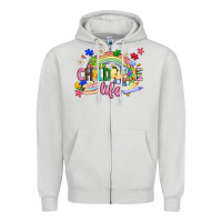 Dove Grey childcare life Zipper Hoodie - JahusDesignShop