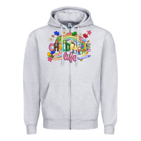 Heather Grey childcare life Zipper Hoodie - JahusDesignShop