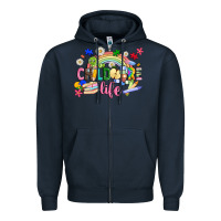 Navy childcare life Zipper Hoodie - JahusDesignShop