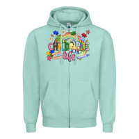 Seafoam childcare life Zipper Hoodie - JahusDesignShop