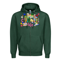 Sports Green childcare life Zipper Hoodie - JahusDesignShop