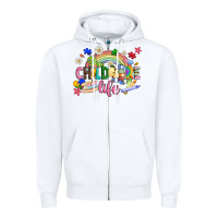 White childcare life Zipper Hoodie - JahusDesignShop