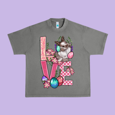 Love Easter Urban Heavy Tee Designed By Bundleandbundleshop