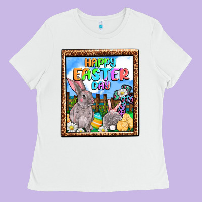 Happy Easter Day Ladies Tee Designed By Oliviacreatesart