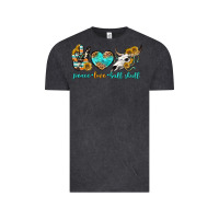 Vintage Black peace love bull skull bbs Vintage Tee - BundleAndBundleShop