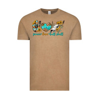 Vintage Coffee peace love bull skull bbs Vintage Tee - BundleAndBundleShop