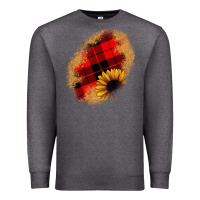 Charcoal Heather sunflower Christmas patch Premium Sweatshirt - JahusDesignShop