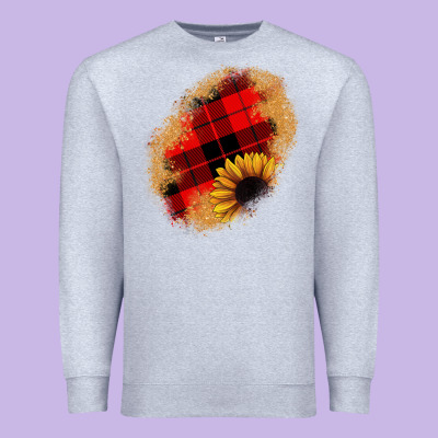 Sunflower Christmas Patch Premium Sweatshirt Designed By Jahusdesignshop