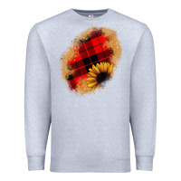 Heather Grey sunflower Christmas patch Premium Sweatshirt - JahusDesignShop