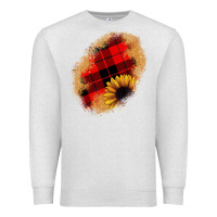 Oatmeal Heather sunflower Christmas patch Premium Sweatshirt - JahusDesignShop